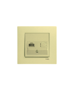 Viko Novella Bronz/Gold Tekli Data Prizi (Rj45) (Cat6) (Çerçeve Dahil)