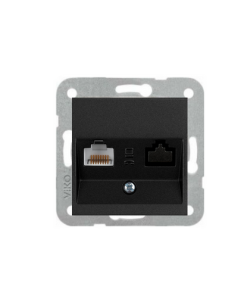 Viko Trenda Siyah Tekli Data Prizi (Rj45) (Cat6) (Çerçeve Hariç)