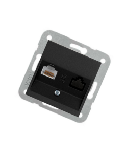 Viko Trenda Siyah Tekli Data Prizi (Rj45) (Cat6) (Çerçeve Hariç)