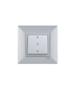 Viko Trenda Gümüş Gri Tekli Jaluzili Kumanda Anahtarı - (Çerçeve Dahil)