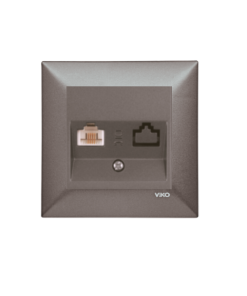 Viko Trenda Antrasit Tekli Numaris Telefon Prizi (Rj11) (Çerçeve Dahil)