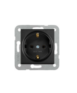 Viko Trenda Siyah Topraklı Priz (Çerçeve Hariç)