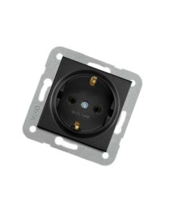 Viko Trenda Siyah Topraklı Priz (Çerçeve Hariç)