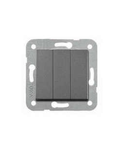 Viko Novella Füme Üçlü Anahtar - (Çerçeve Hariç)