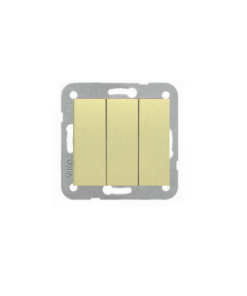 Viko Novella Bronz/Gold Üçlü Anahtar (Çerçeve Hariç)