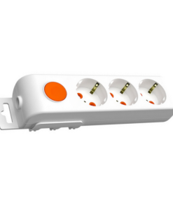 Eko -  3'lü Anahtarlı Çocuk Korumalı Topraklı Grup Priz - Kablosuz - (Beyaz)