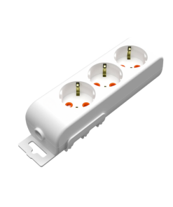 Eko -  3'lü Çocuk Korumalı Topraklı Grup Priz - Kablosuz - (Beyaz)