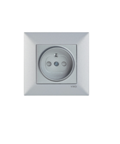 Viko Trenda Gümüş Gri Çocuk Korumalı Ups Prizi - (Çerçeve Dahil)