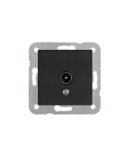 Viko Trenda Siyah Uydu Prizi F Konnektörlü (Geçişli) (Çerçeve Hariç)