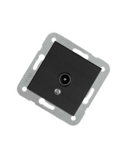 Viko Trenda Siyah Uydu Prizi F Konnektörlü (Geçişli) (Çerçeve Hariç)