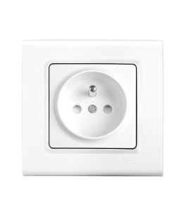 Viko Linnera Beyaz Çocuk Korumalı Ups Prizi (Çerçeve Dahil)