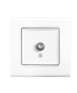 Viko Linnera Beyaz Uydu Prizi F Konnektörlü (Sonlu) (Çerçeve Dahil)