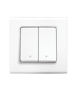 Viko Linnera Beyaz İkili Jaluzi Kumanda Anahtarı (Çerçeve Dahil)