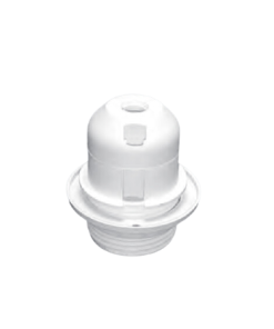 Marmaline - E27 Yarım Dişli İtalyan Avize Duyu, Geçmeli, Plastik Somunlu (Beyaz)