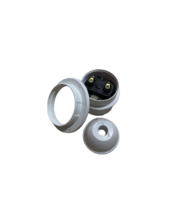 Marmaline - E27 Yarım Dişli İtalyan Avize Duyu, Vidalı, Plastik Somunlu (Beyaz)