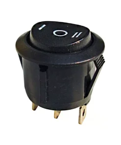 Yuvarlak, Siyah, Işıksız Anahtar (1-0-2)