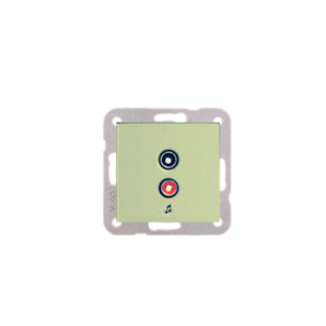 Viko Novella Metalik Beyaz Müzik Yayın (Hoparlör) Prizi - (Çerçeve Hariç)