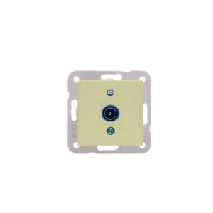 Viko Novella Metalik Beyaz Uydu Prizi F Konnektörlü (Geçişli) - (Çerçeve Hariç)