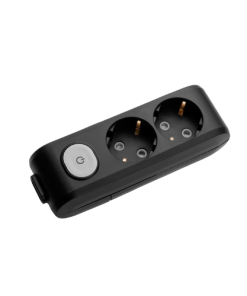 Eko - 2'li Anahtarlı Çocuk Korumalı Topraklı Grup Priz - Kablosuz - (Siyah)