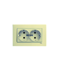 Viko Novella Metalik Beyaz İkili Sıva Altı Topraklı Priz - (Çerçeve Dahil)