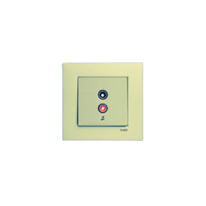 Viko Novella Metalik Beyaz Müzik Yayın (Hoparlör) Prizi  - (Çerçeve Dahil)