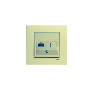 Viko Novella Metalik Beyaz Tekli Data Prizi (Rj45) (Cat6) - (Çerçeve Dahil)