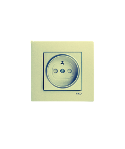 Viko Novella Metalik Beyaz Çocuk Korumalı Ups Priz - (Çerçeve Dahil)