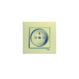 Viko Novella Metalik Beyaz Çocuk Korumalı Ups Priz - (Çerçeve Dahil)