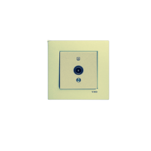 Viko Novella Metalik Beyaz Uydu Prizi F Konnektörlü (Geçişli) - (Çerçeve Dahil)