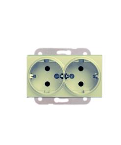 Viko Trenda Metalik Beyaz İkili Sıva Altı Topraklı Priz - (Çerçeve Hariç)