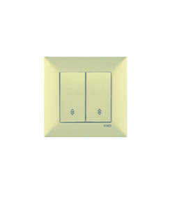 Viko Trenda Metalik Beyaz İkili Vavien (Komütatör Vavien)  - (Çerçeve Dahil)