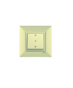 Viko Trenda Metalik Beyaz Tekli Jaluzi Kumanda Anahtarı - (Çerçeve Dahil)